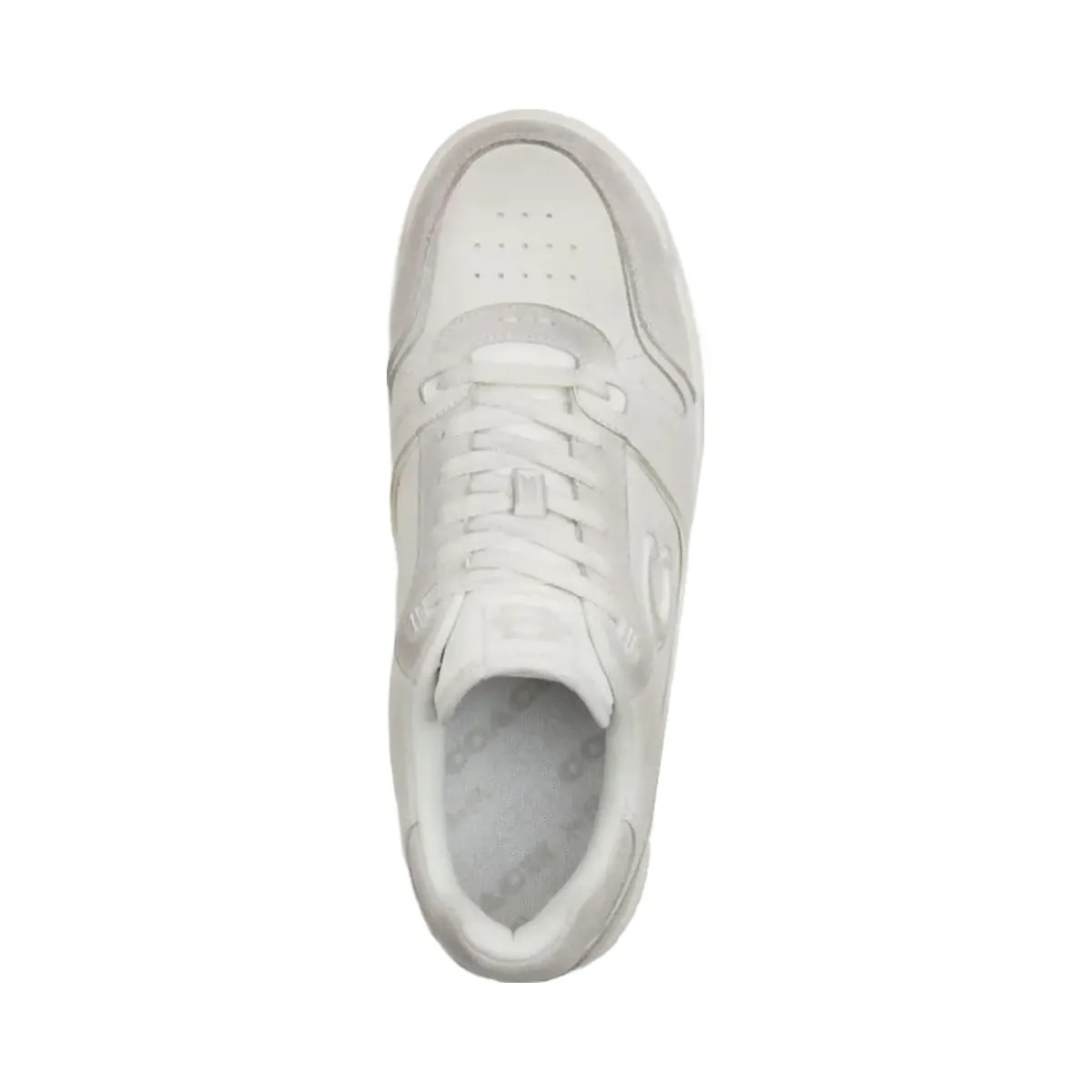 Coach Men's Soho Sneaker In Distressed Leather Glacier White - HypeFly India View 3