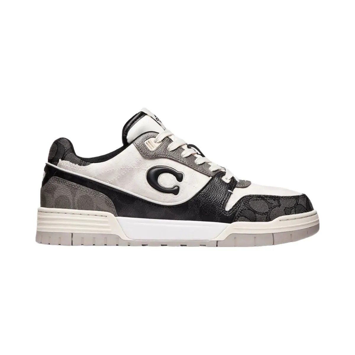 Coach Men's Soho Sneaker In Mixed Signature Black Chalk - HypeFly India View 1