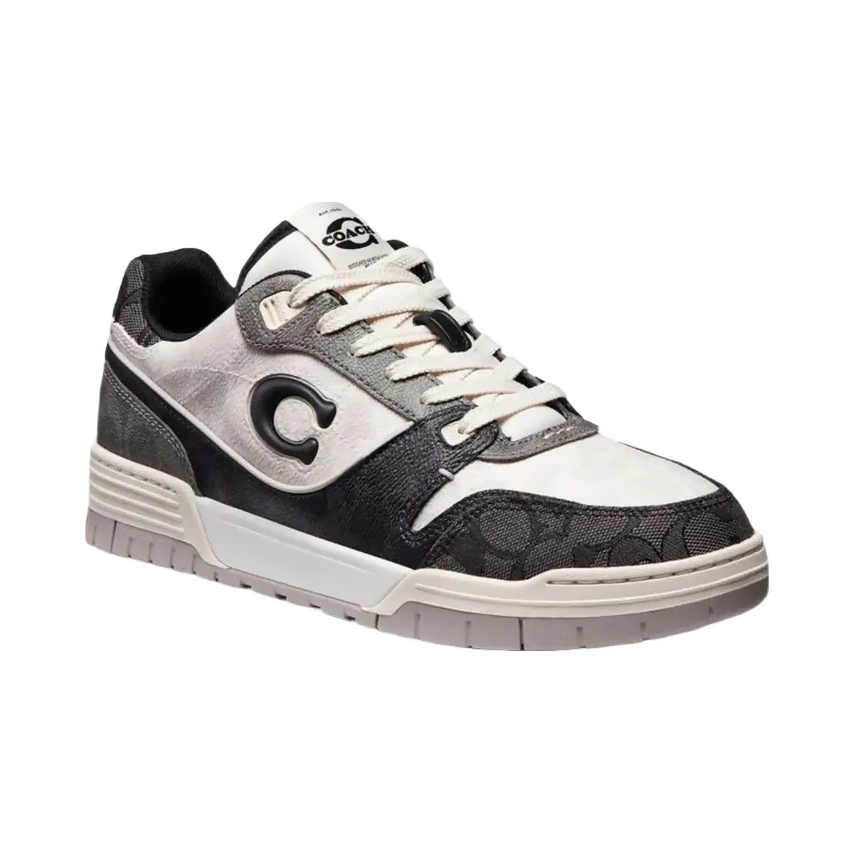 Coach Men's Soho Sneaker In Mixed Signature Black Chalk - HypeFly India View 2