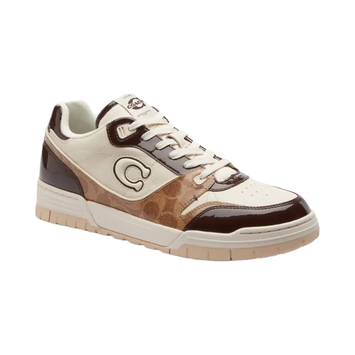 Coach Men's Soho Sneaker With Patent Signature Brown Maple - HypeFly India View 2