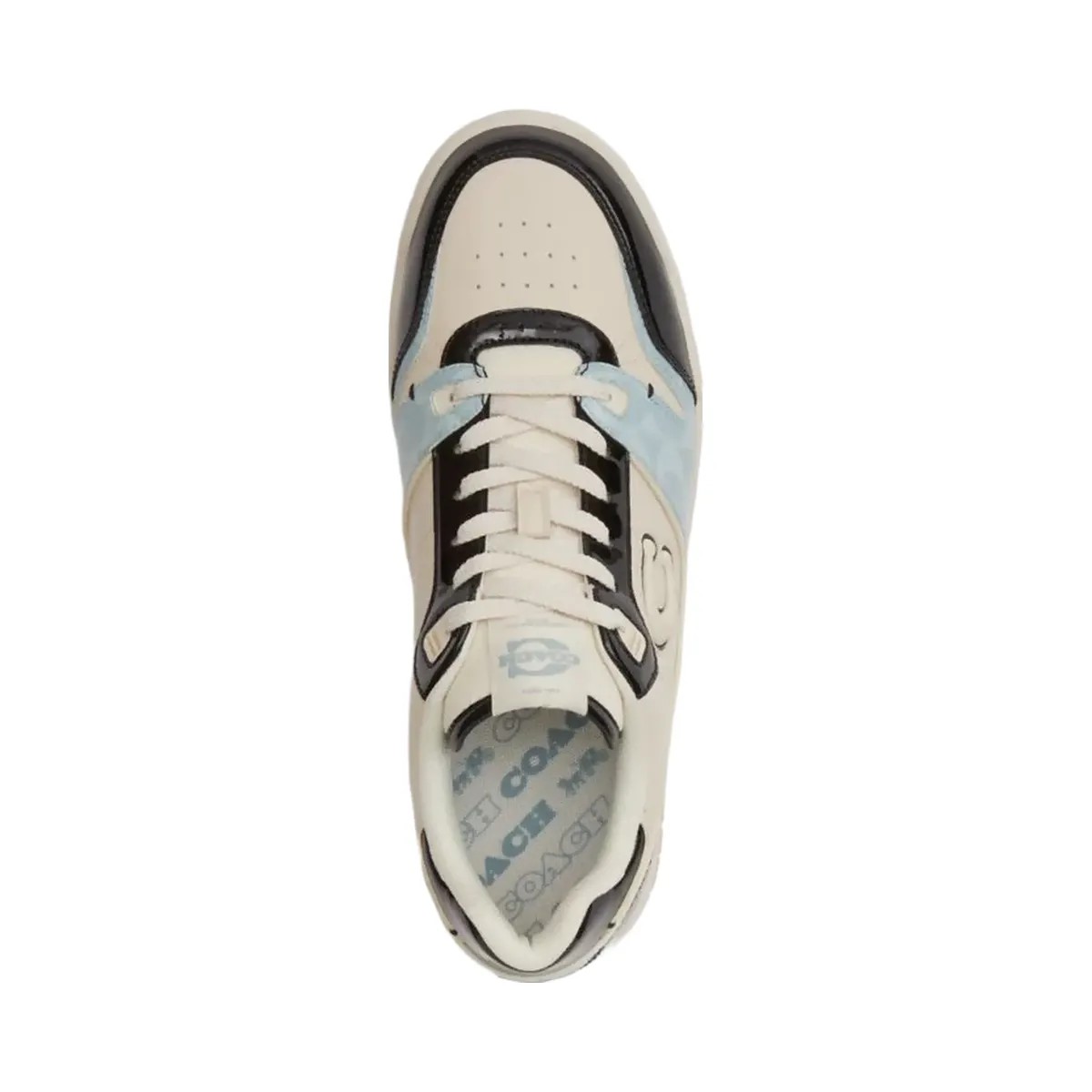 Coach Men's Soho Sneaker With Patent Signature Sea Mist Black. - HypeFly India View 3