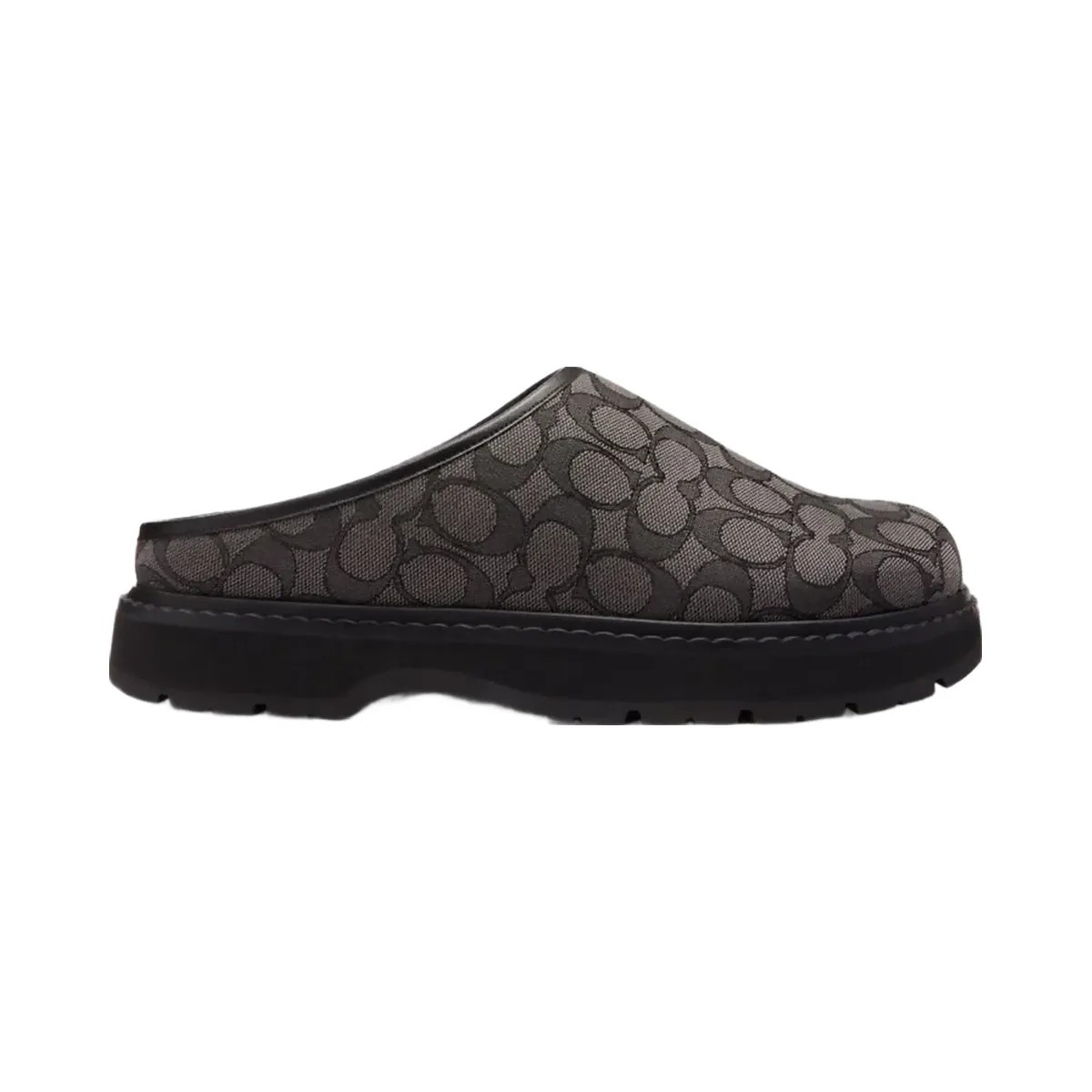 Coach Men's Sport Clog In Signature Jacquard Graphite Black - HypeFly India View 1