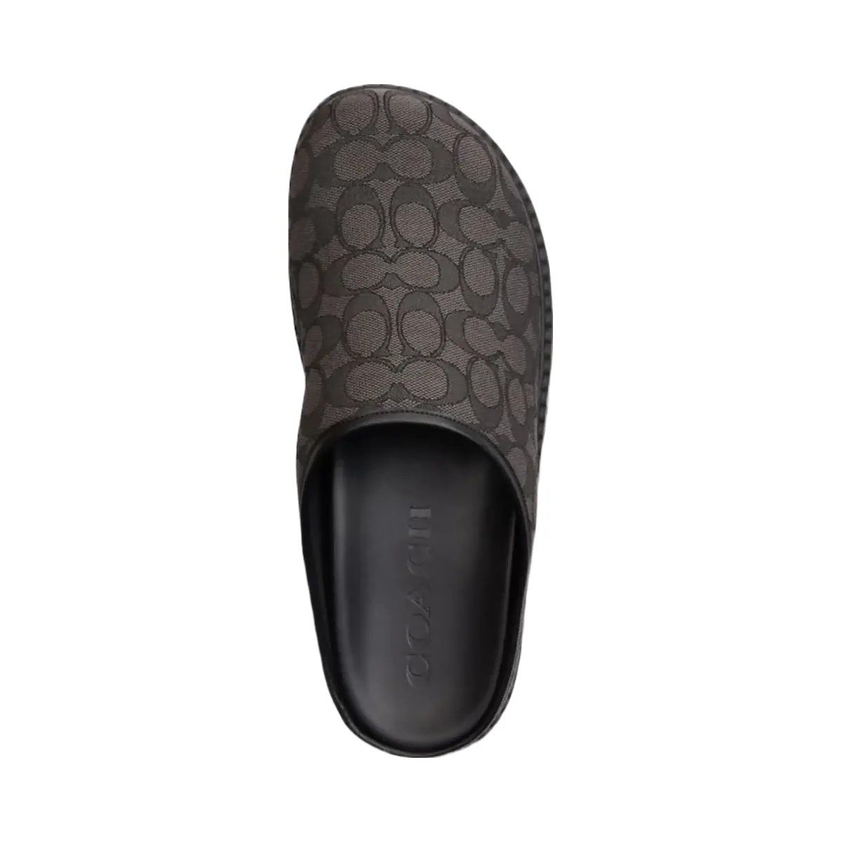 Coach Men's Sport Clog In Signature Jacquard Graphite Black - HypeFly India View 3