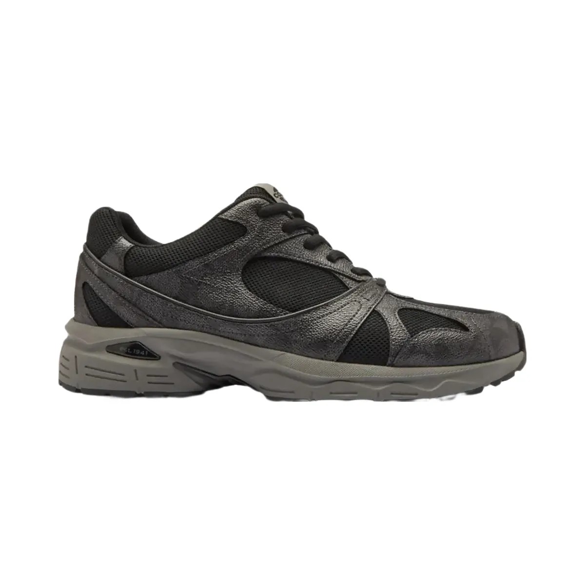 Coach Men's Sport Sneaker In Signature Canvas Charcoal Black - HypeFly India View 1