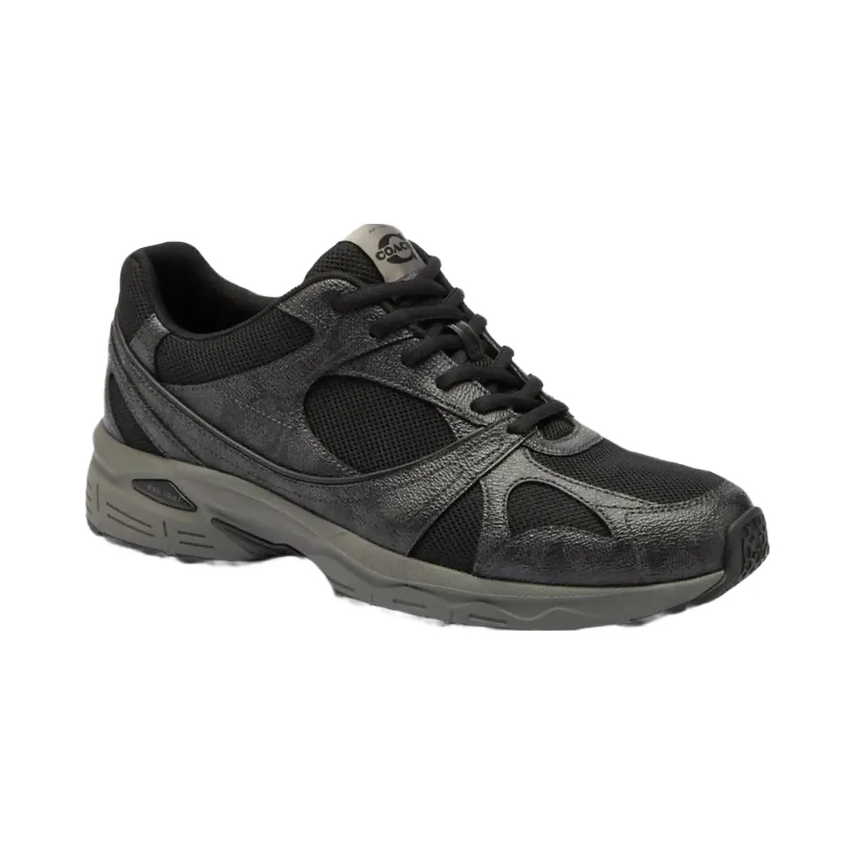 Coach Men's Sport Sneaker In Signature Canvas Charcoal Black - HypeFly India View 2