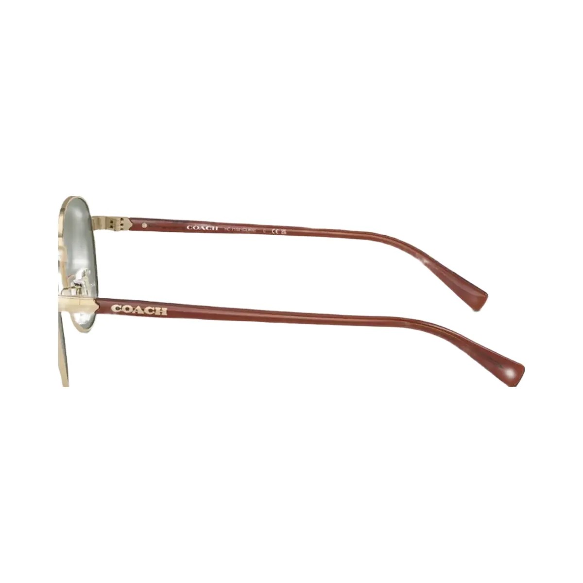 Coach Metal Round Sunglasses in Gold Green - HypeFly India View 4