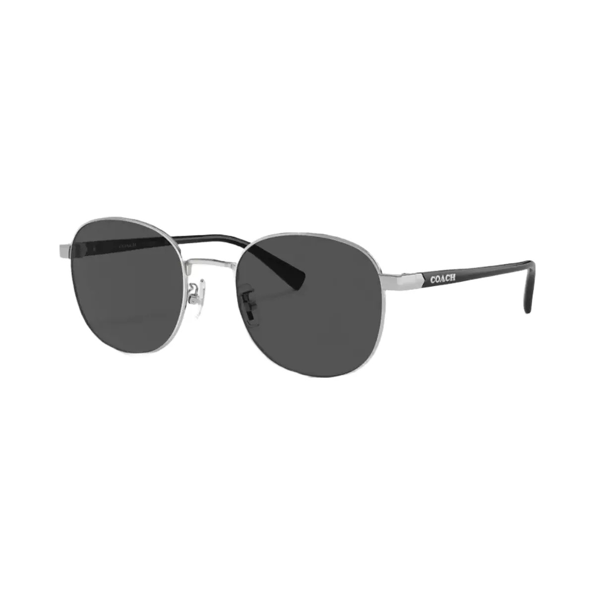 Coach Metal Round Sunglasses in Silver Black - HypeFly India View 1