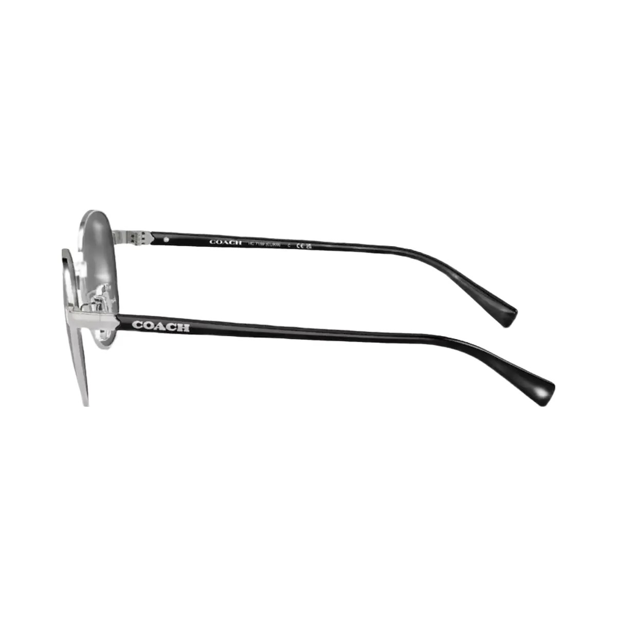 Coach Metal Round Sunglasses in Silver Black - HypeFly India View 4