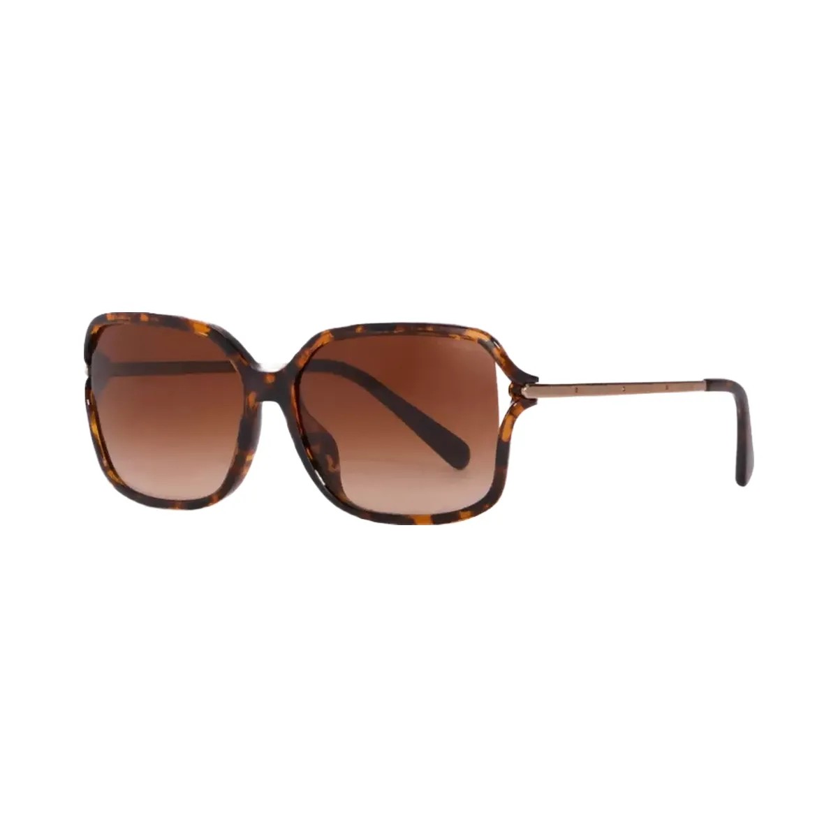 Coach Metal Square Sunglasses in DARK TORTOISE - HypeFly India View 1