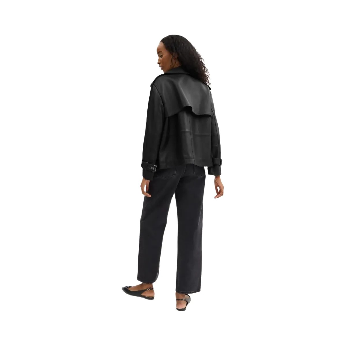 Coach Mini Leather Trench Coat Black - HypeFly India View 4