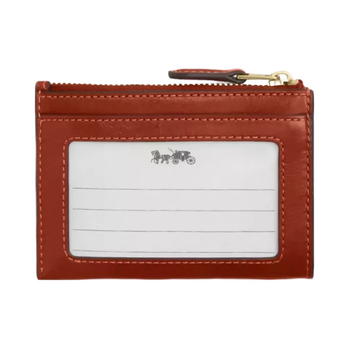 Coach Mini Skinny Id Case in Gold Cinnamon - HypeFly India View 2