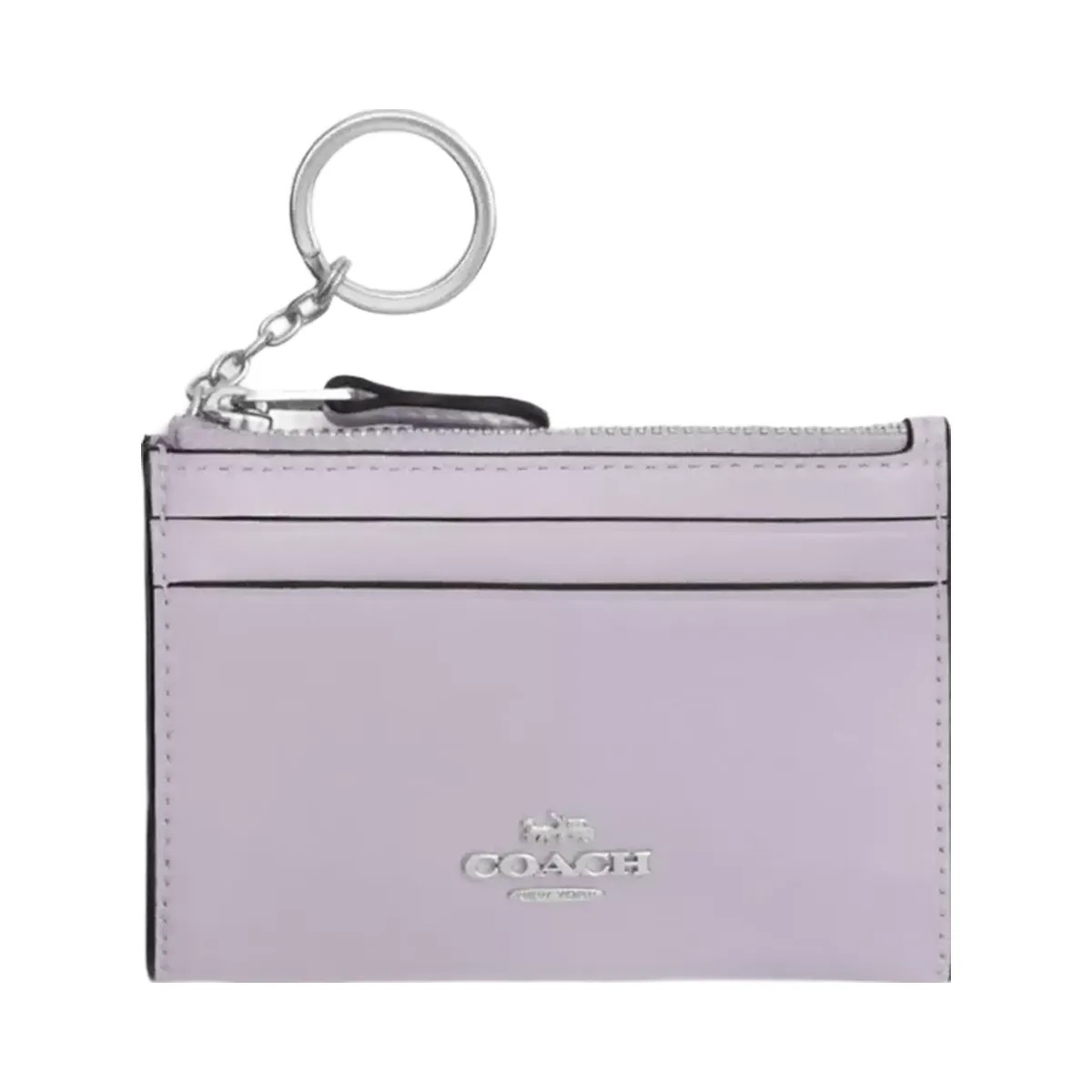 Coach Mini Skinny Id Case in Silver Light Amethyst - HypeFly India View 1