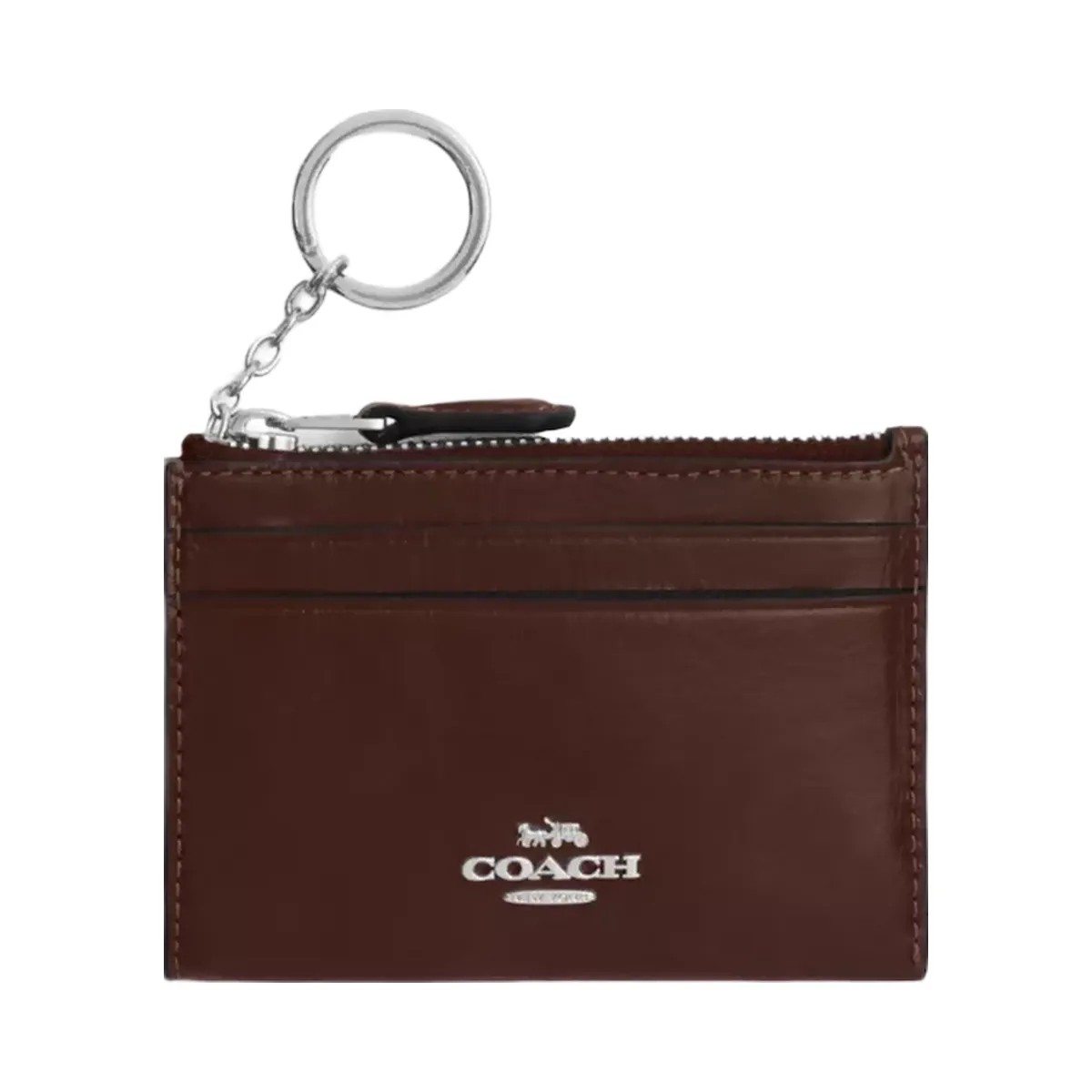 Coach Mini Skinny Id Case in Silver Maple - HypeFly India View 1