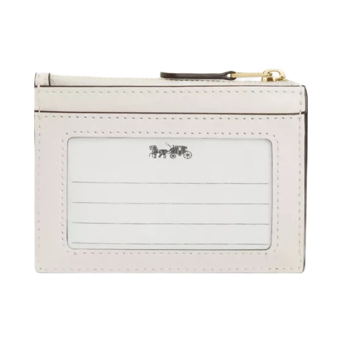 Coach Mini Skinny Id Case With Quilting in Gold Chalk - HypeFly India View 2