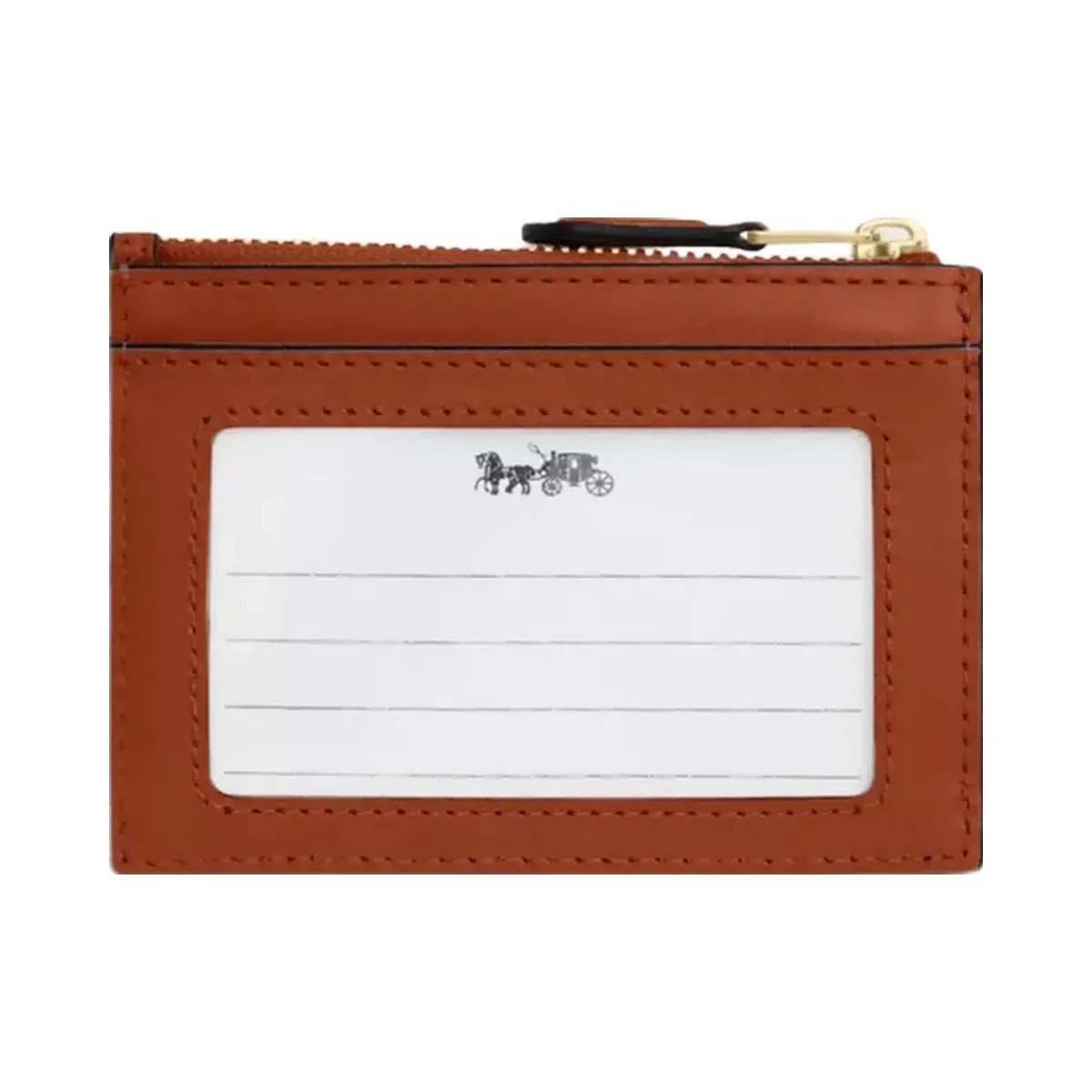 Coach Mini Skinny Id Case With Quilting in Gold Cinnamon - HypeFly India View 2