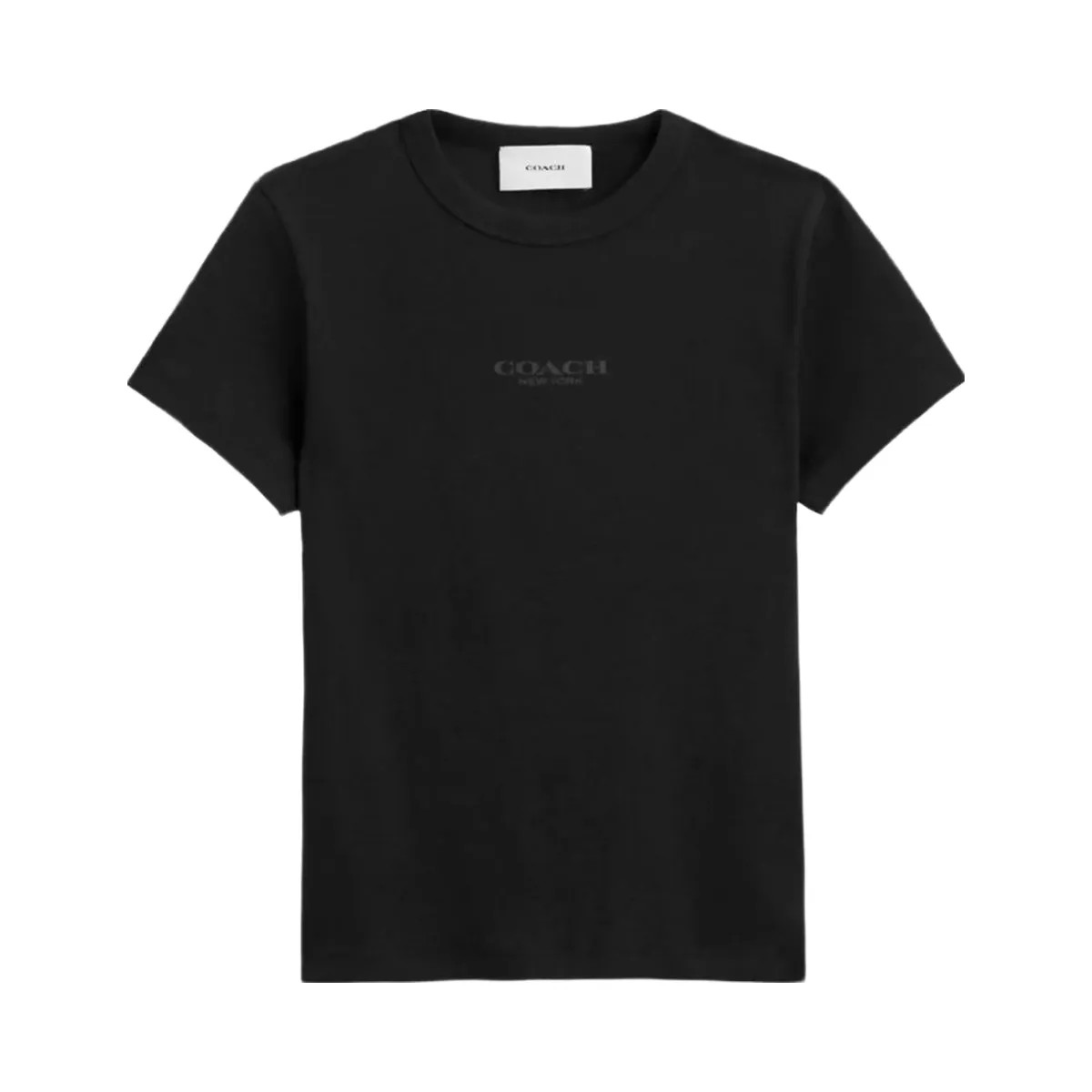 Coach New York Ribbed T Shirt Black - HypeFly India View 1