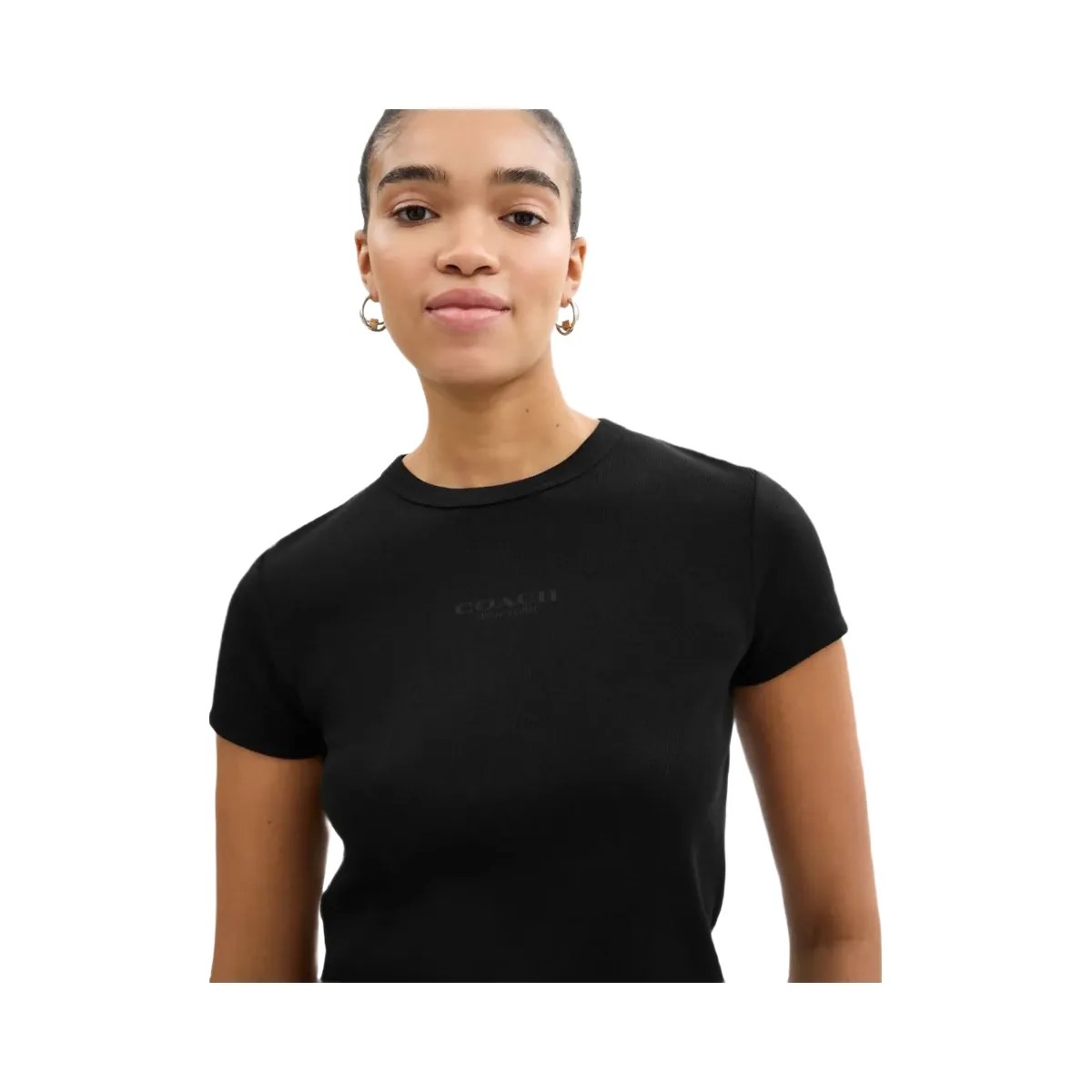 Coach New York Ribbed T Shirt Black - HypeFly India View 4