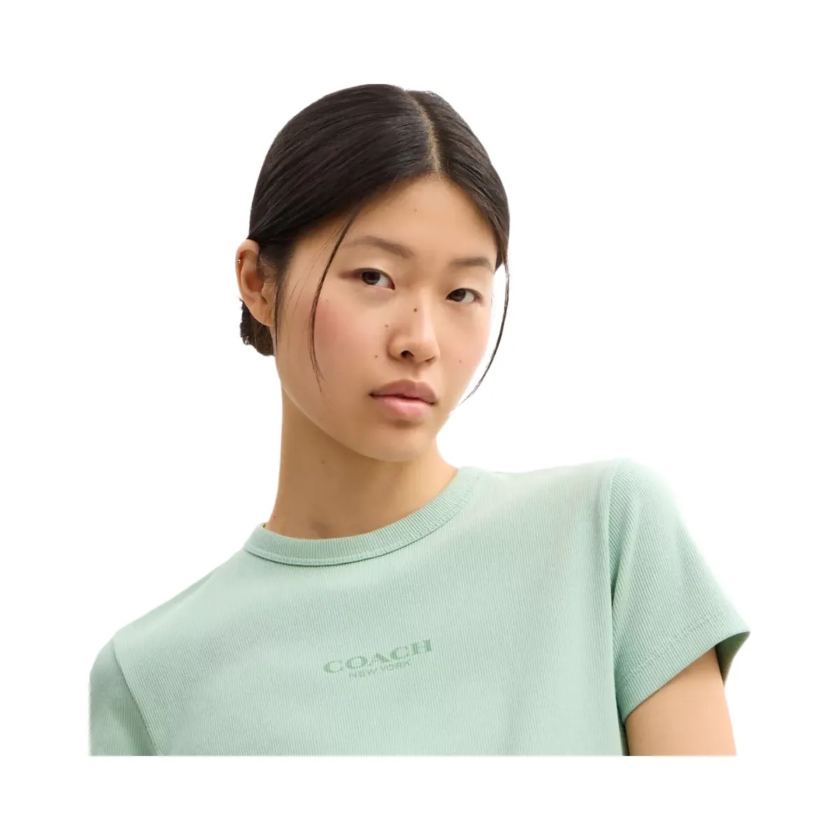 Coach New York Ribbed T-Shirt in Mint - HypeFly India View 4