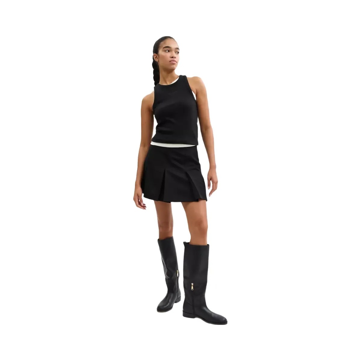 Coach New York Ribbed Tank Top in Black - HypeFly India View 2