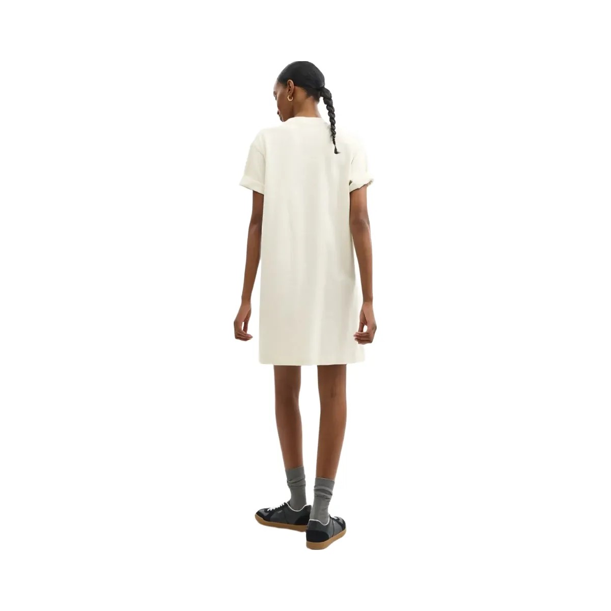 Coach New York T Shirt Dress In Organic Cotton Cream - HypeFly India View 3