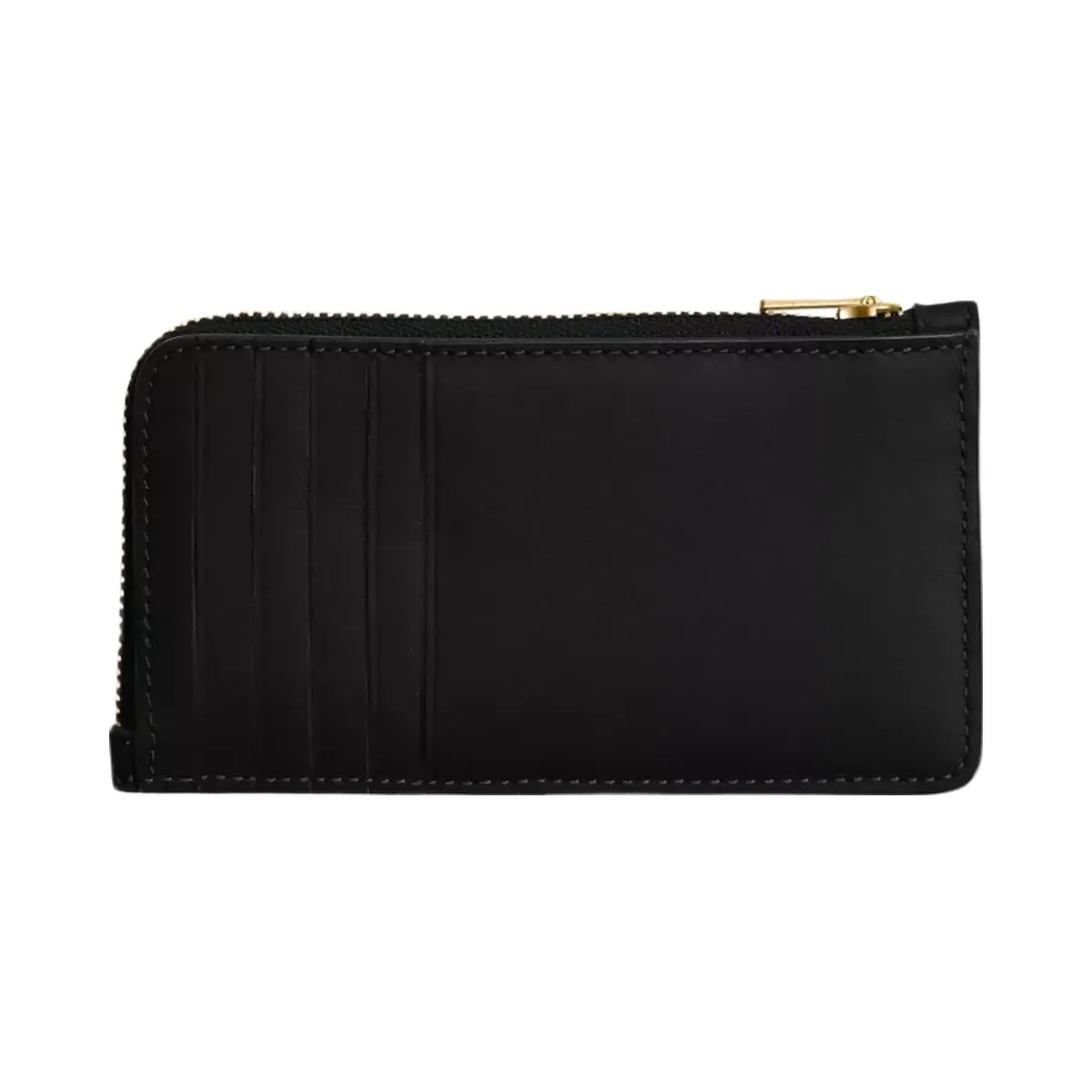 Coach New York Zip Card Case in Brass Black - HypeFly India View 2
