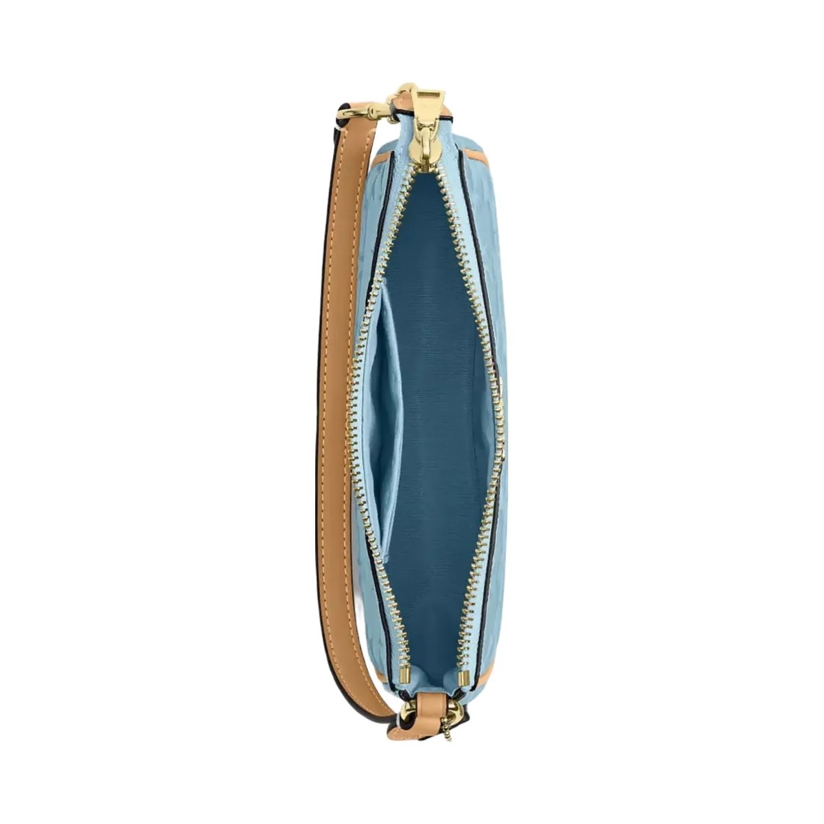 Coach Nolita 19 In Signature Leather With Charms in Gold Light Blue - HypeFly India View 4
