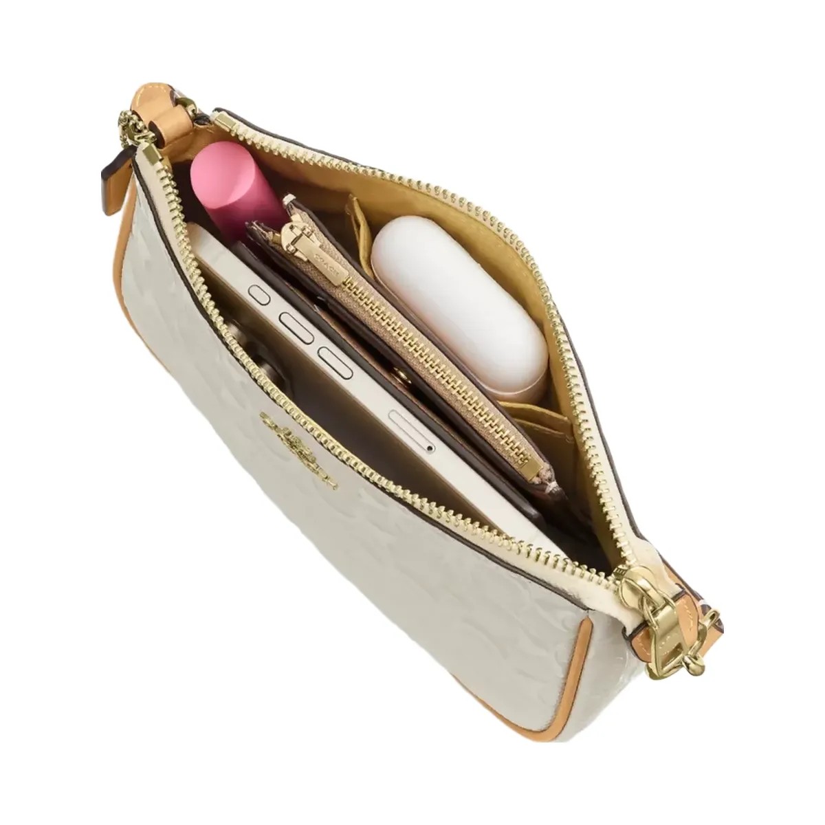 Coach Nolita 19 In Signature Leather With Charms in Gold Light Lemon - HypeFly India View 3