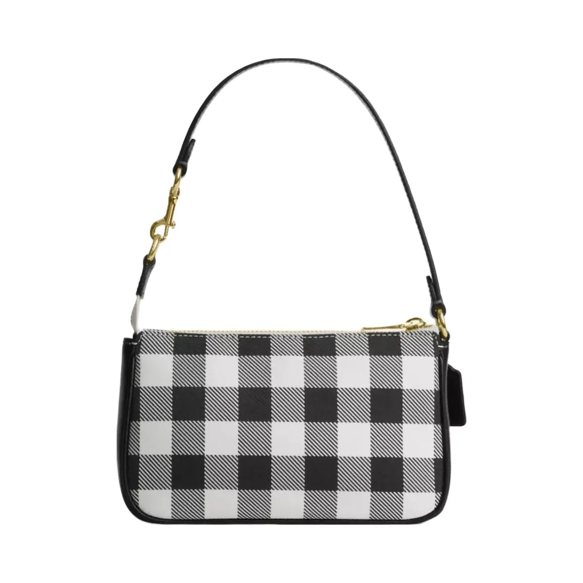 Coach Nolita 19 With Gingham Print And Charm in Gold Black Multi - HypeFly India View 3