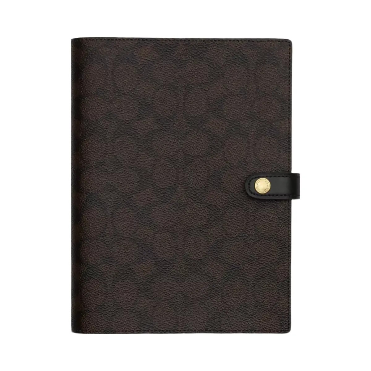 Coach Notebook In Signature Canvas in Gold Walnut Black - HypeFly India View 1