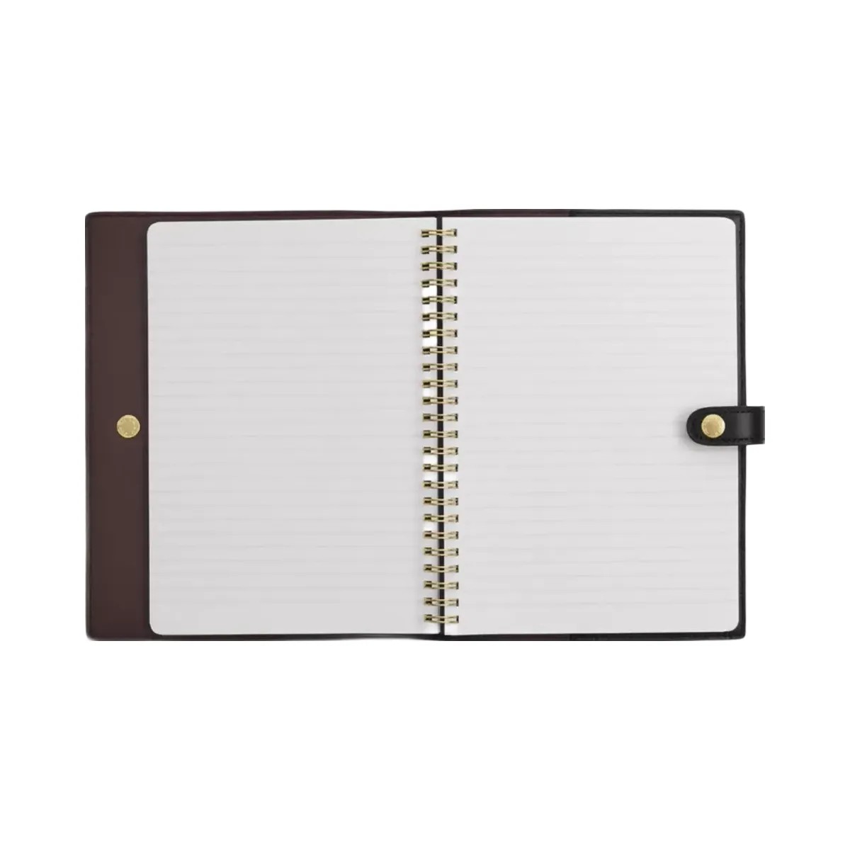 Coach Notebook In Signature Canvas in Gold Walnut Black - HypeFly India View 2