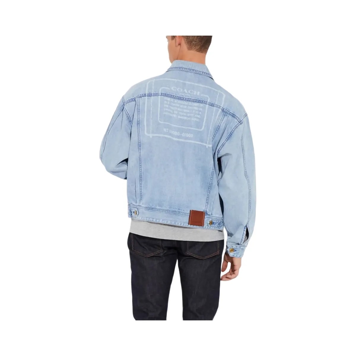 Coach Novelty Denim Jacket Light Wash - HypeFly India View 3