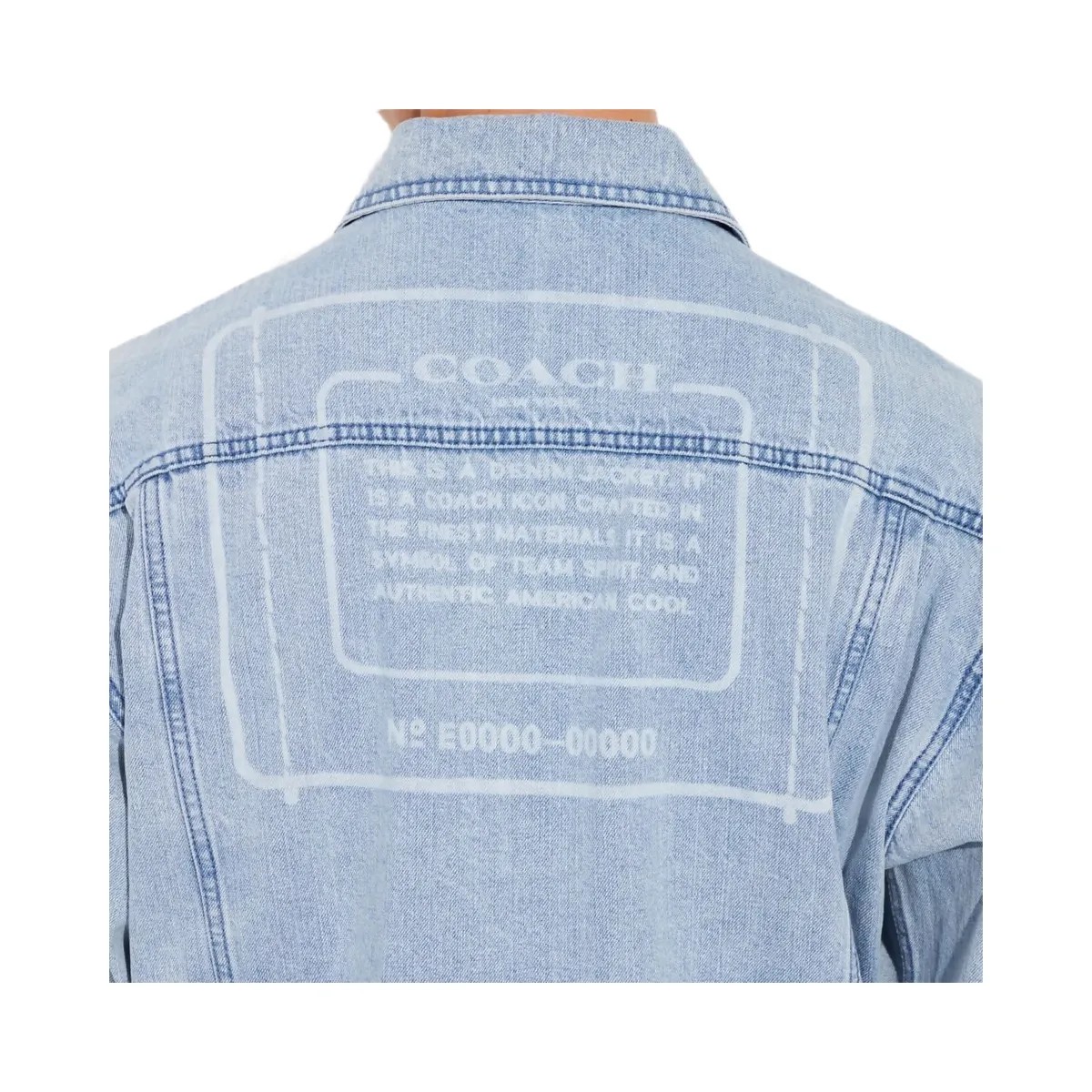 Coach Novelty Denim Jacket Light Wash - HypeFly India View 4