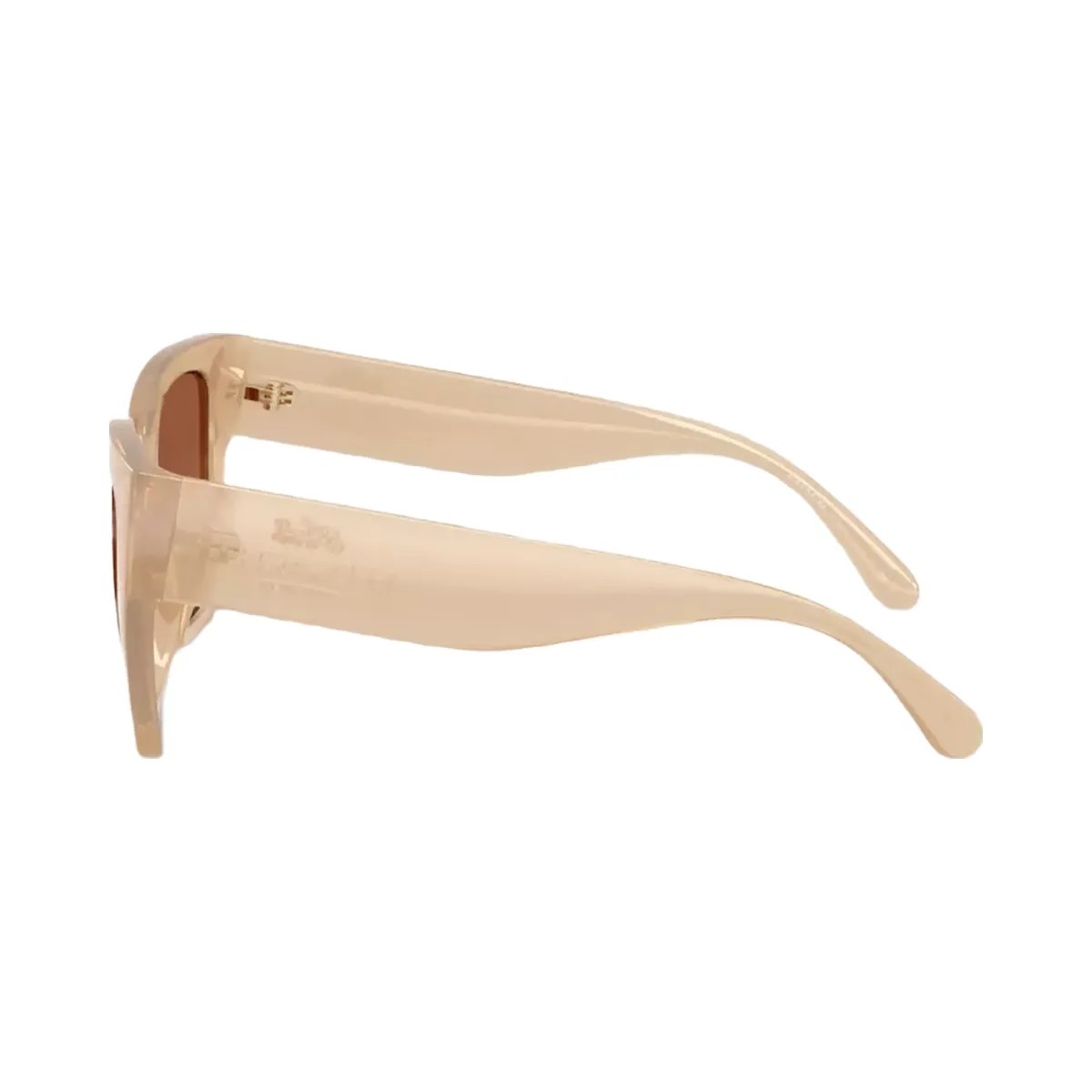 Coach Oversized Cat Eye Sunglasses in Milky Beige - HypeFly India View 4
