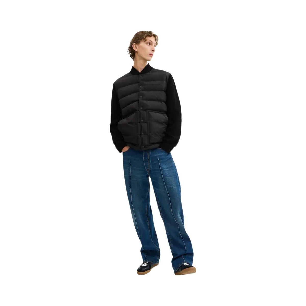 Coach Padded Cardigan Jacket In Recycled Polyester Black - HypeFly India View 2