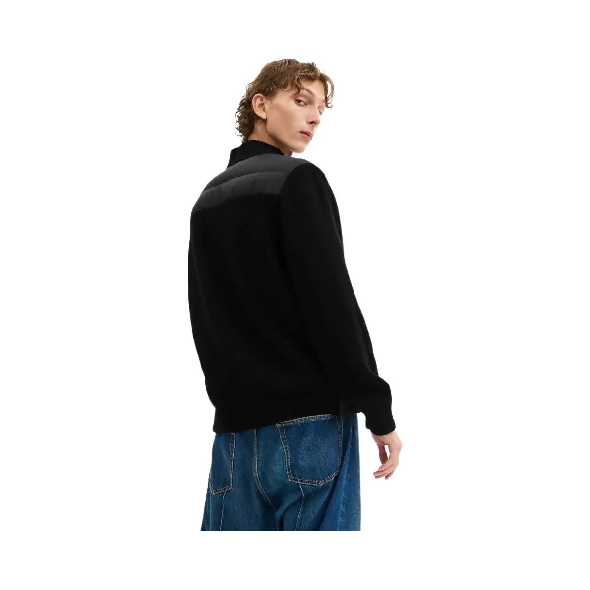 Coach Padded Cardigan Jacket In Recycled Polyester Black - HypeFly India View 3