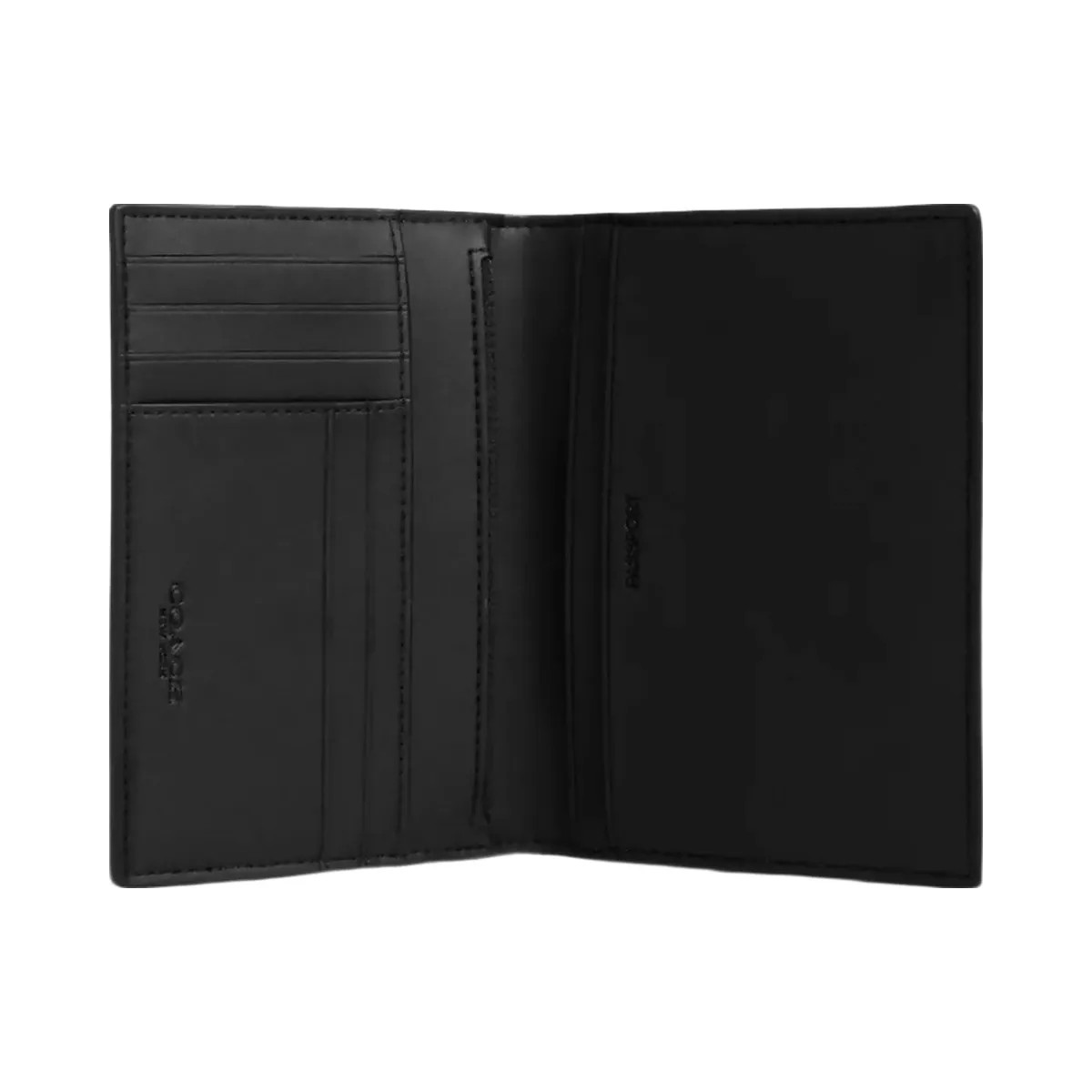 Coach Passport Card Case In Signature Canvas in Gunmetal Tan Black - HypeFly India View 2
