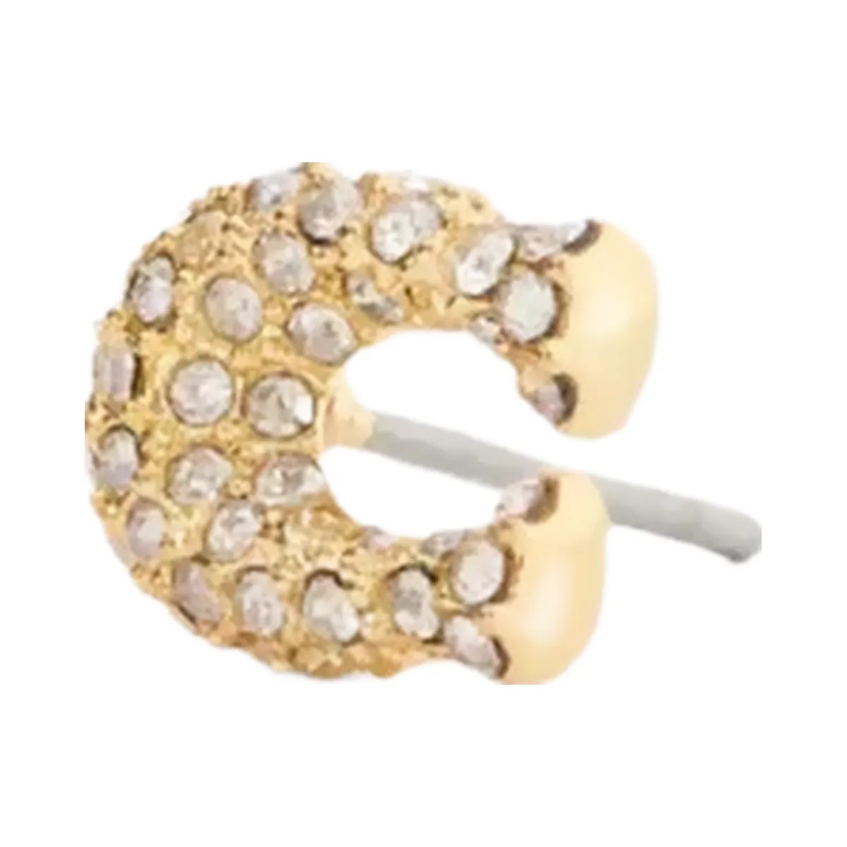 Coach Pavé C Stud Earrings in Gold - HypeFly India View 1