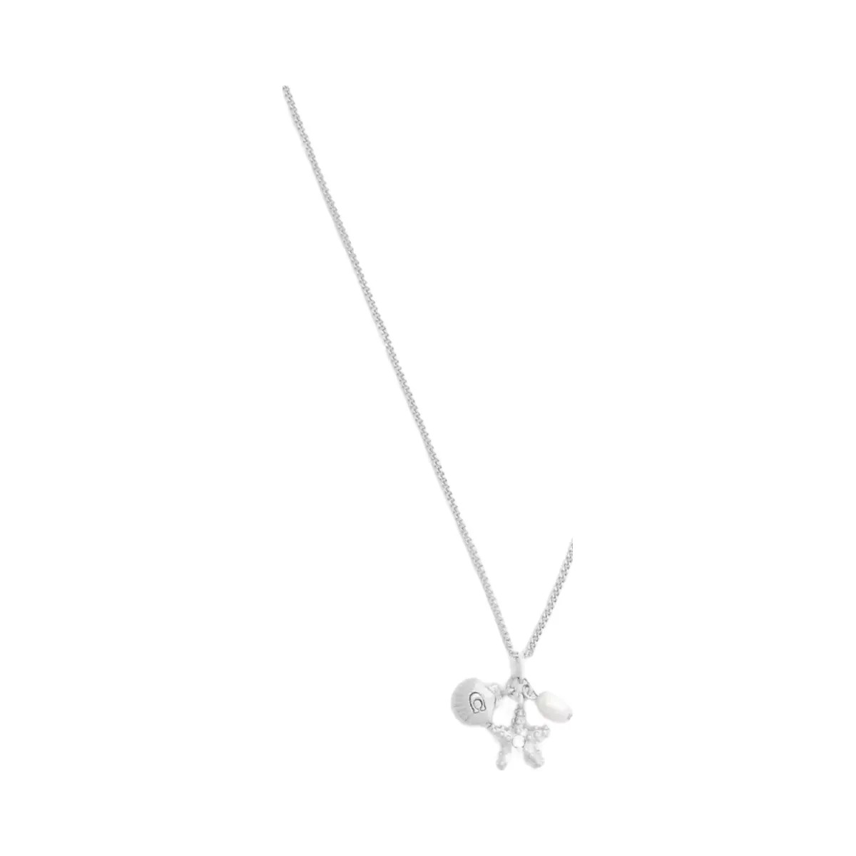 Coach Pearl And Seashell Pendant Necklace in Silver Pearl - HypeFly India View 1