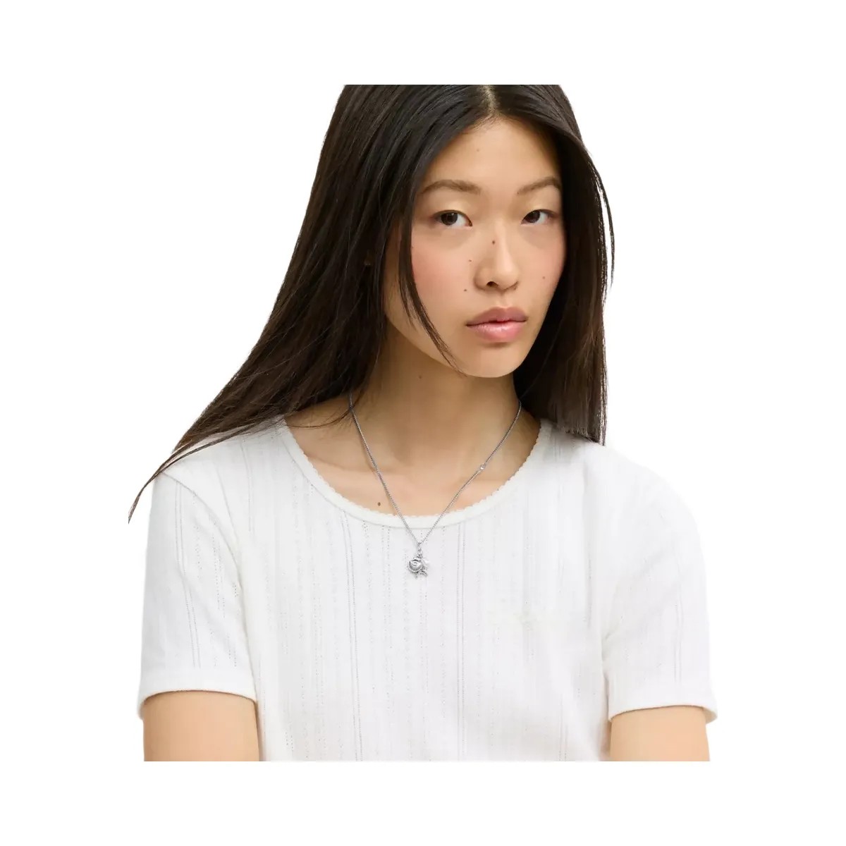 Coach Pearl And Seashell Pendant Necklace in Silver Pearl - HypeFly India View 3