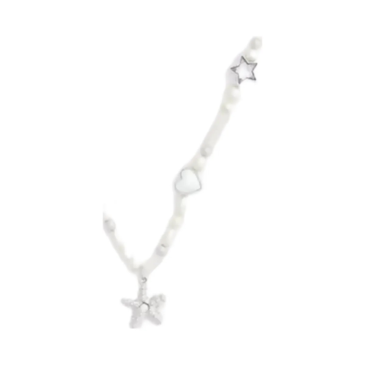 Coach Pearls And Seashell Necklace in Silver Pearl - HypeFly India View 2