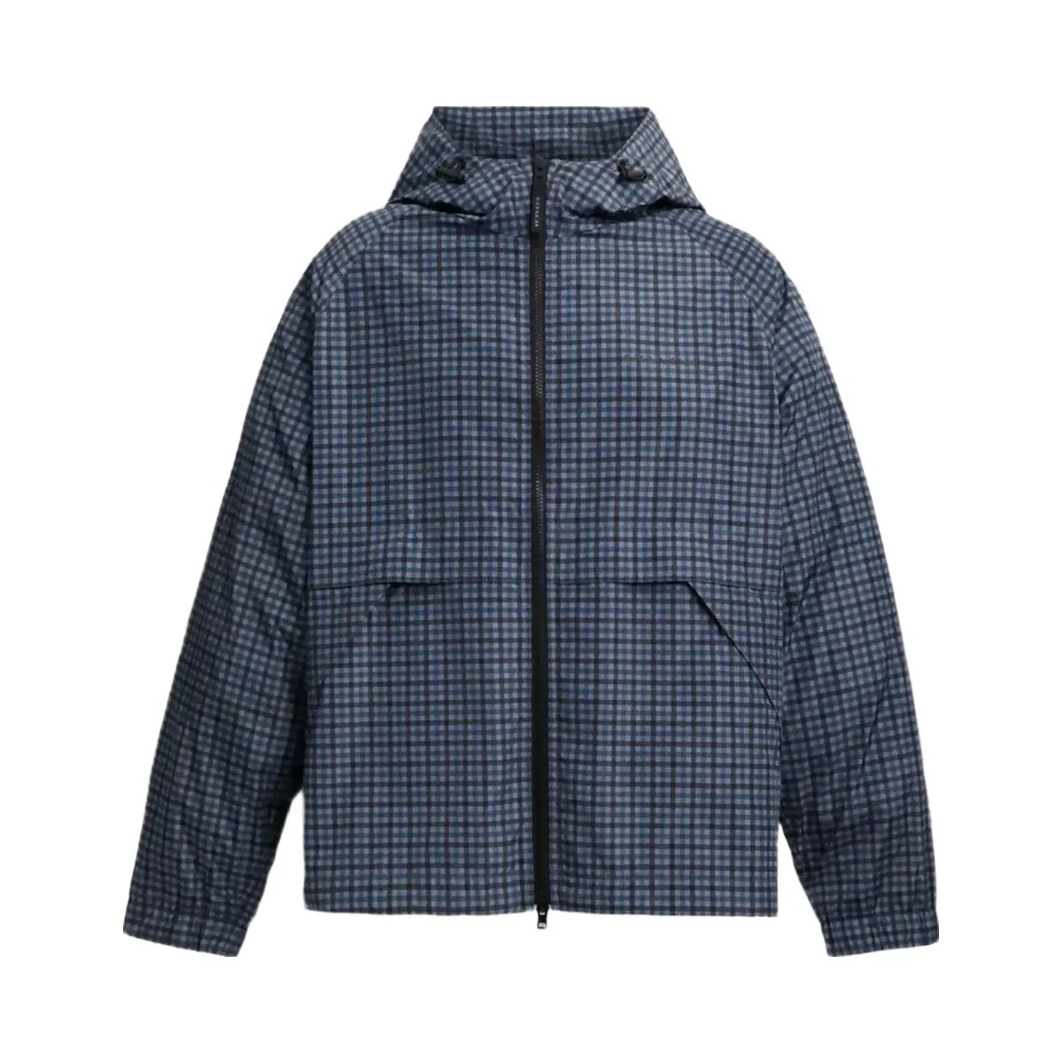 Coach Plaid Windbreaker In Recycled Polyester in Blue - HypeFly India View 1