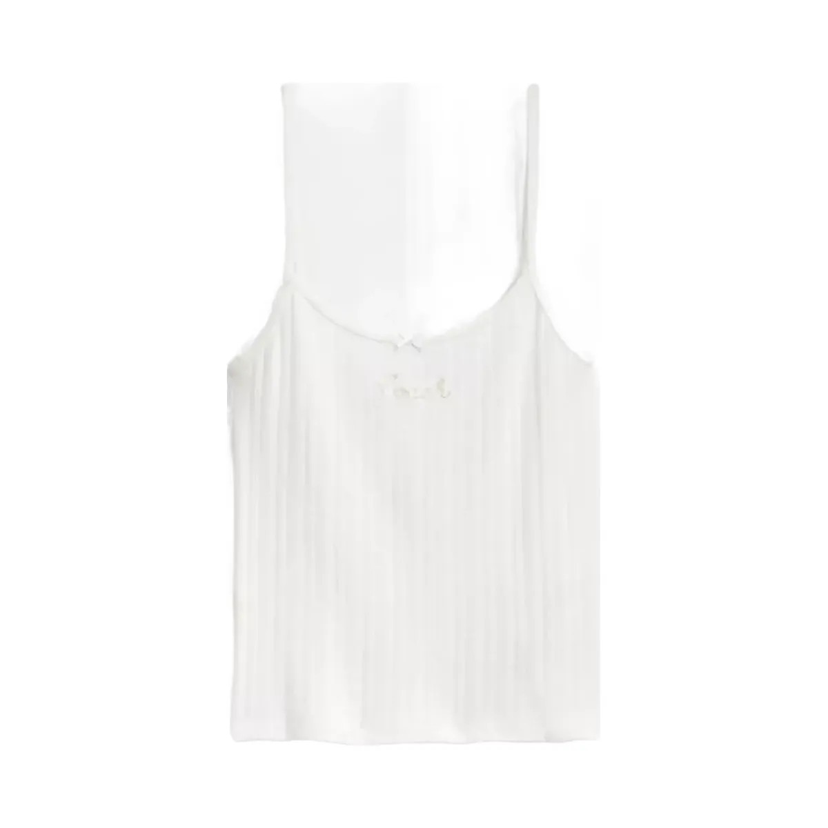 Coach Pointelle Tank in Off White - HypeFly India View 1