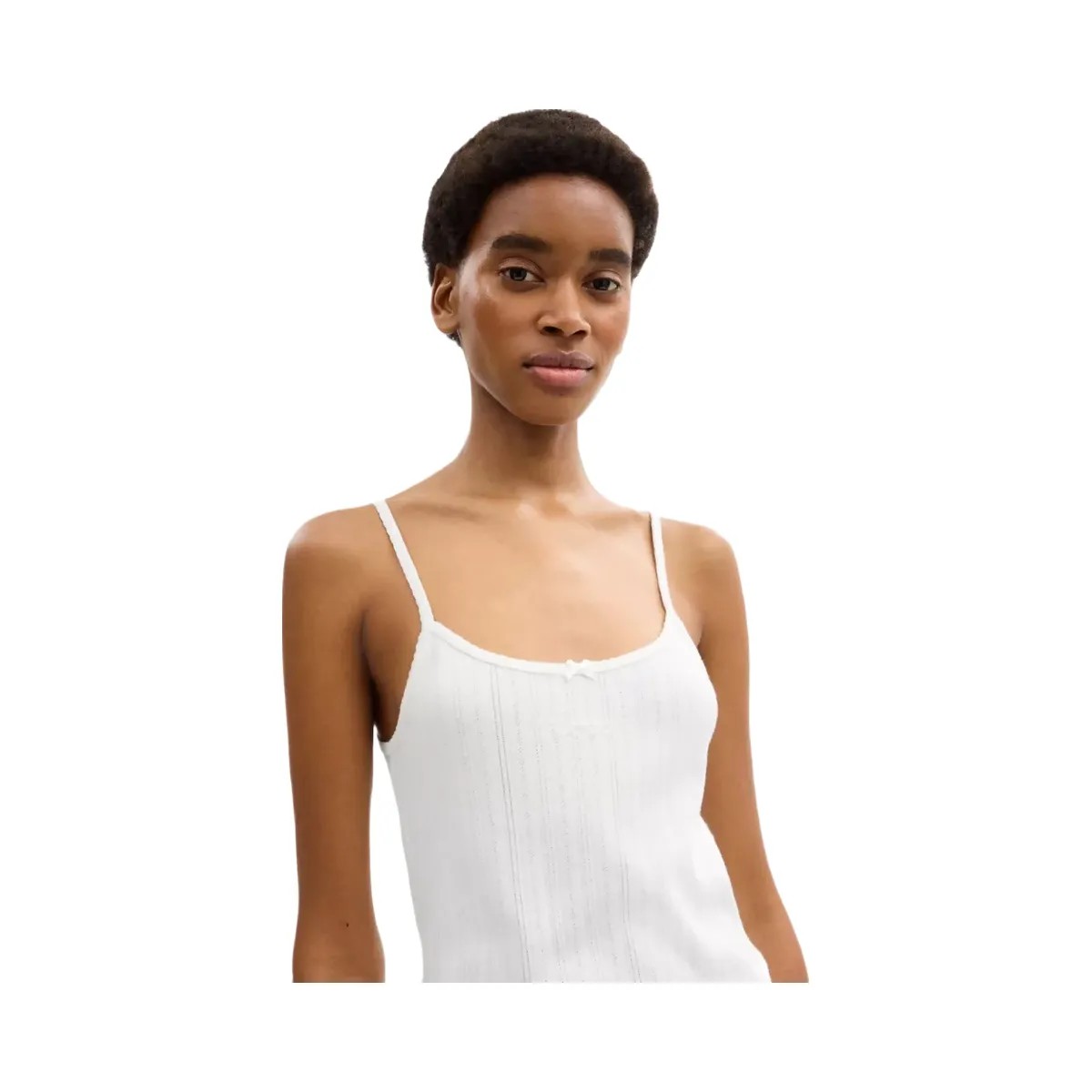 Coach Pointelle Tank in Off White - HypeFly India View 4