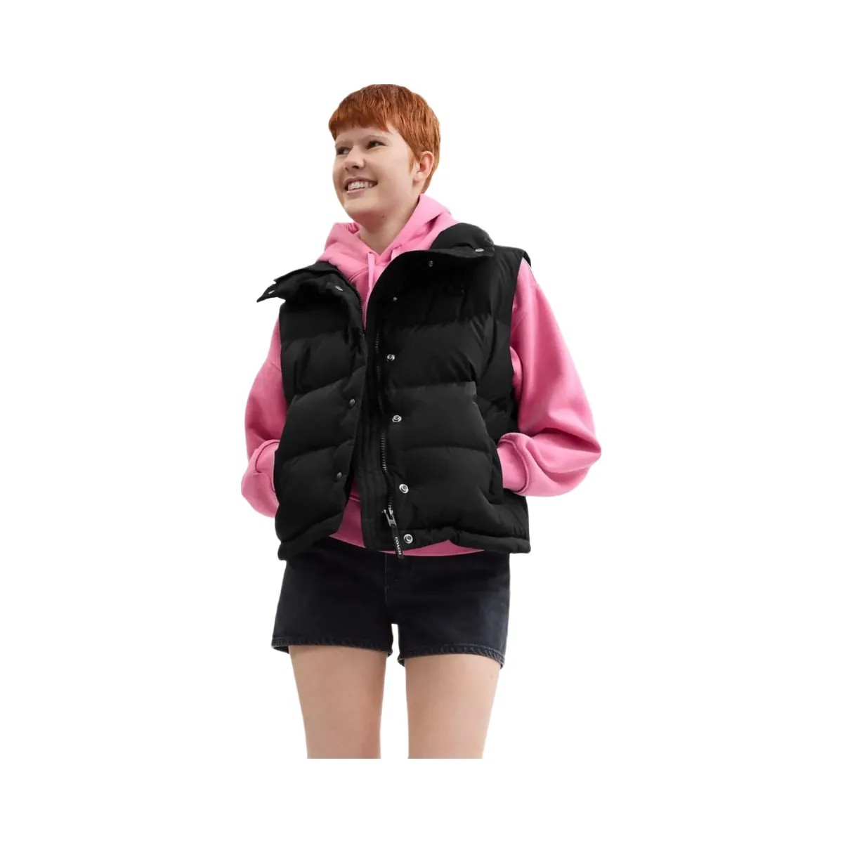 Coach Puffer Vest In Recycled Polyester Black - HypeFly India View 2