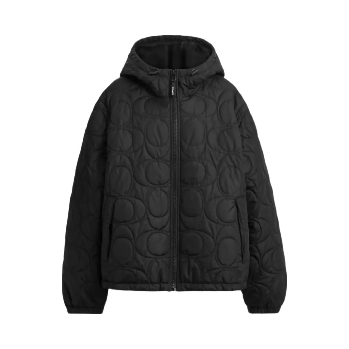 Coach Quilted Signature Puffer Jacket In Recycled Polyester in Black - HypeFly India View 1