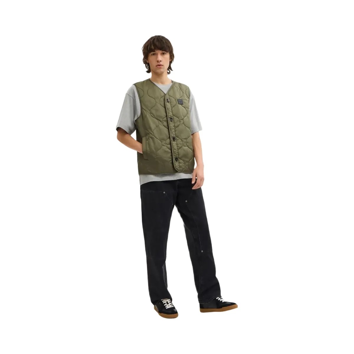 Coach Quilted Vest In Recycled Polyester Military Green - HypeFly India View 2