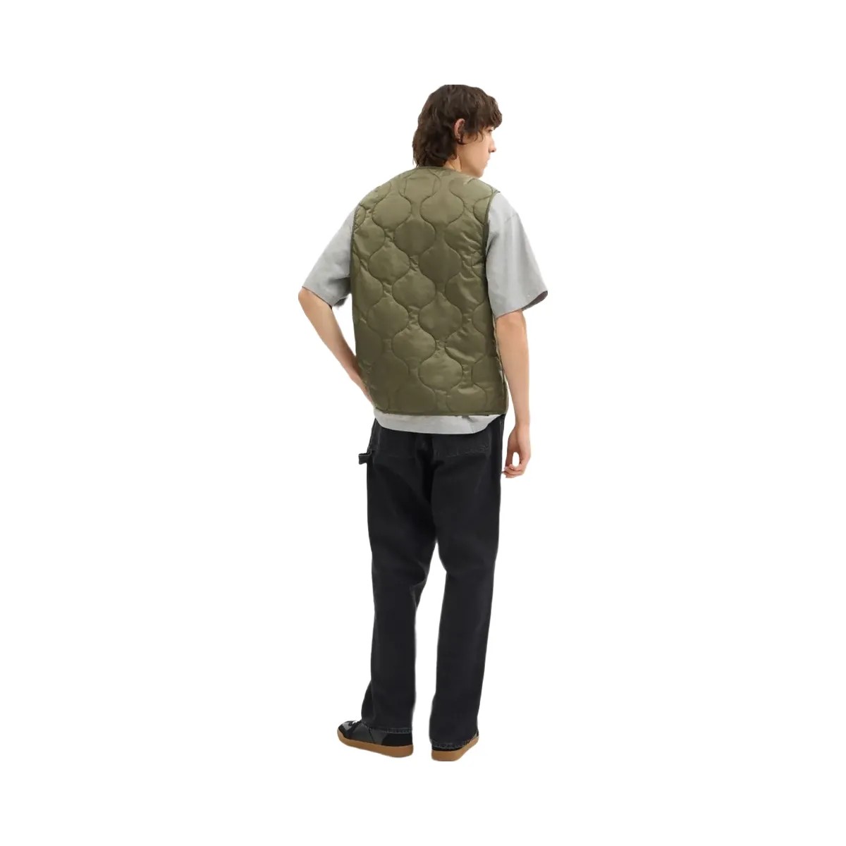 Coach Quilted Vest In Recycled Polyester Military Green - HypeFly India View 3