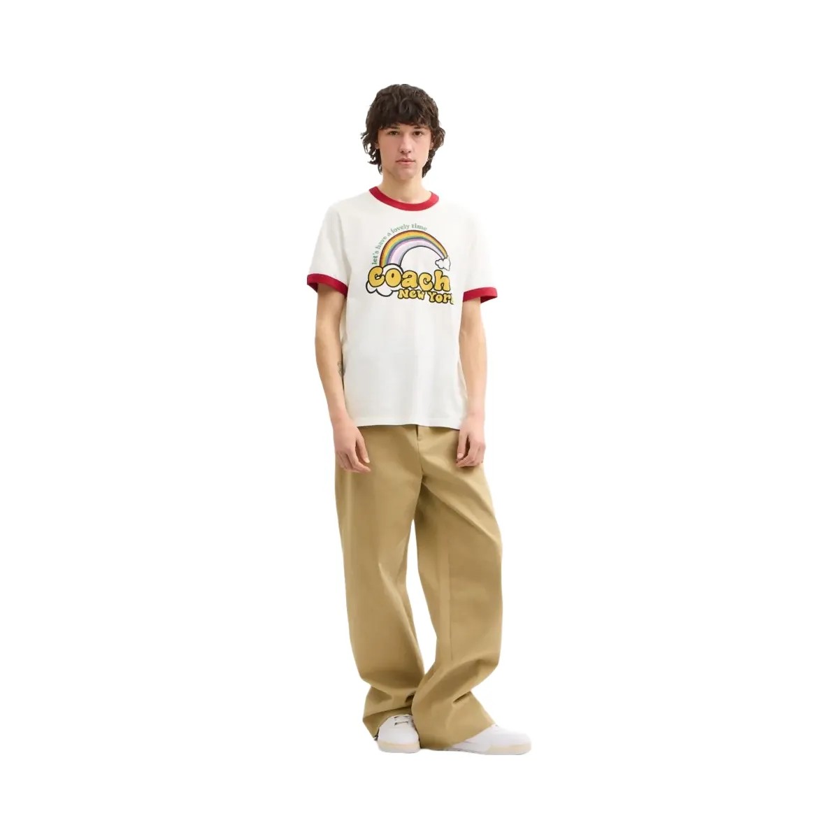Coach Rainbow Ringer T Shirt White - HypeFly India View 2