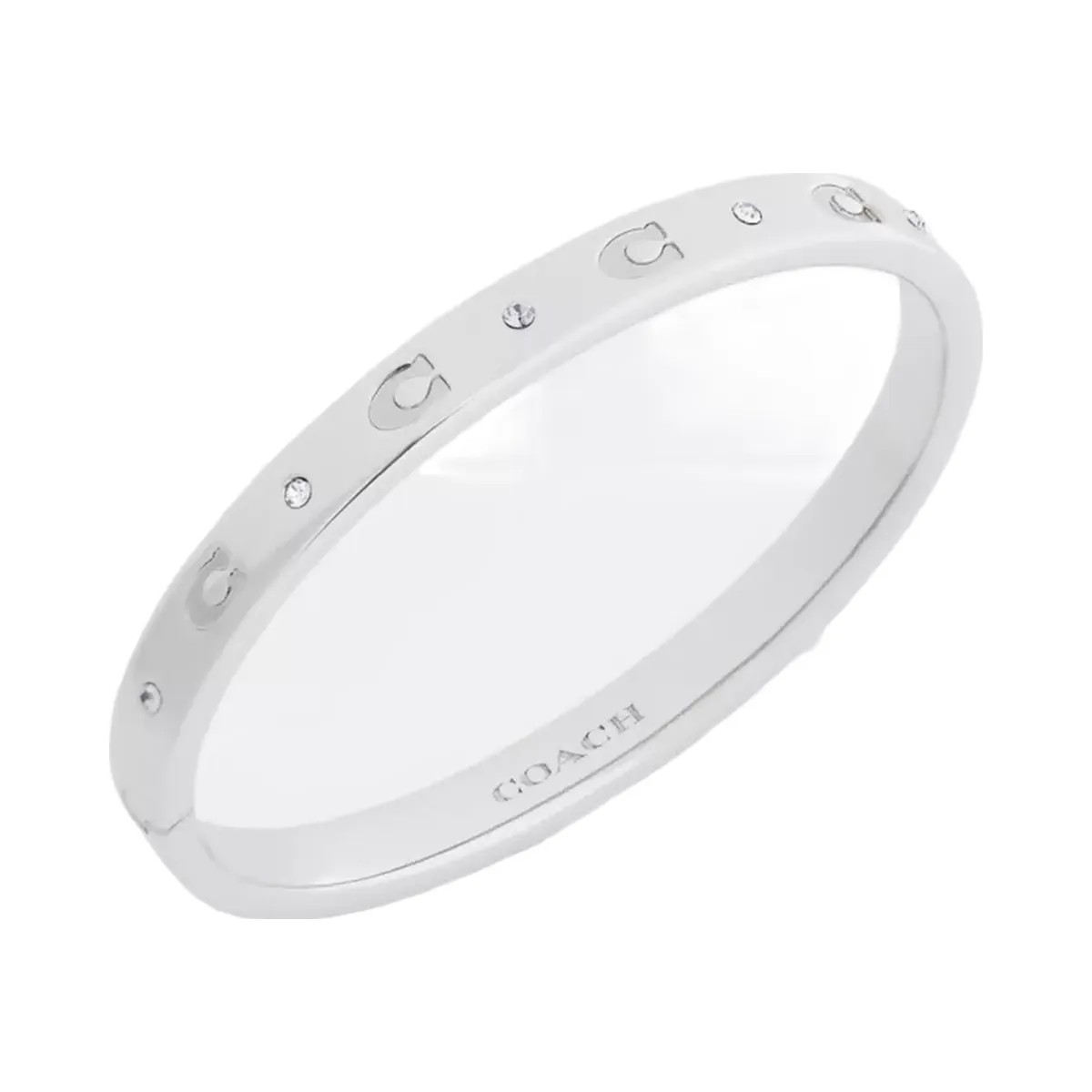 Coach Repeated C Hinged Bangle in Silver - HypeFly India View 2