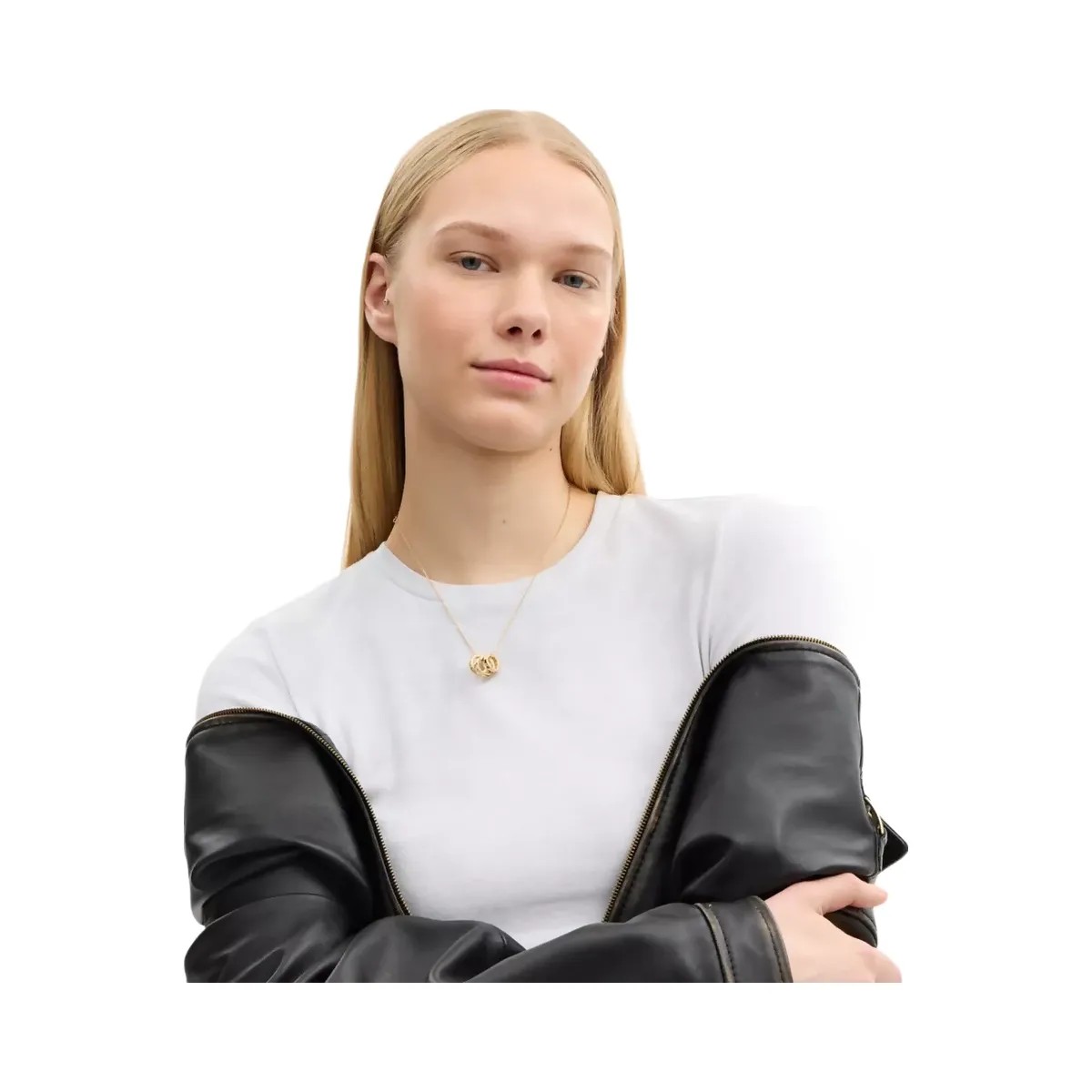Coach Repeated C Rondelle Necklace in Gold - HypeFly India View 3